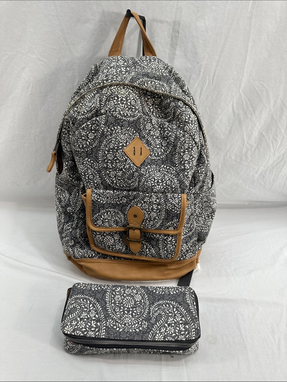 Pottery Barn PB Teen Kids Paisley Northfield Large School Backpack W/Pencil Case